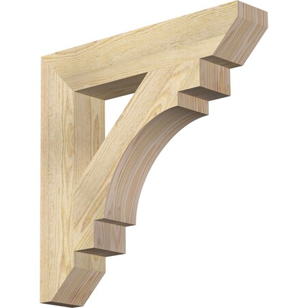 Ekena Millwork Merced Slat Rough Sawn Bracket, Douglas Fir, 4"W x 22"D x 22"H BKT04X22X22MRC06RDF